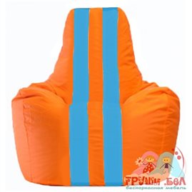 Живое кресло-мешок Спортинг оранжевый - голубой С1.1-220