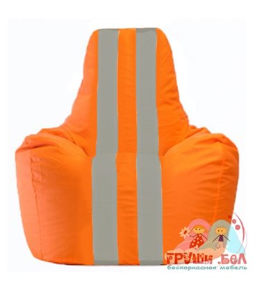 Живое кресло-мешок Спортинг оранжевый - серый С1.1-214