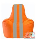 Живое кресло-мешок Спортинг оранжевый - серый С1.1-214