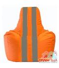 Живое кресло-мешок Спортинг оранжевый - тёмно-серый С1.1-210