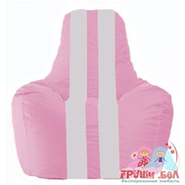 Живое кресло-мешок Спортинг розовый - белый С1.1-189