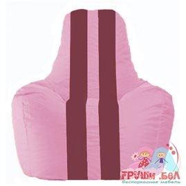 Живое кресло-мешок Спортинг розовый - бордовый С1.1-203
