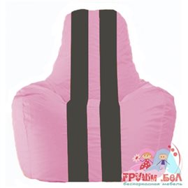 Живое кресло-мешок Спортинг розовый - чёрный С1.1-188