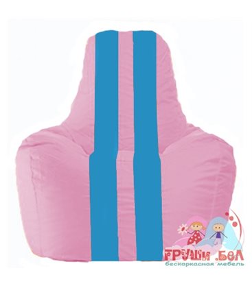 Живое кресло-мешок Спортинг розовый - голубой С1.1-202