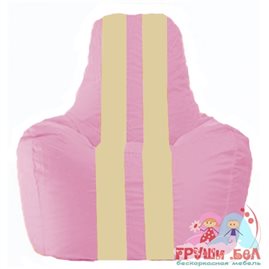 Живое кресло-мешок Спортинг розовый - светло-бежевый С1.1-196