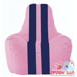 Живое кресло-мешок Спортинг розовый - тёмно-синий С1.1-192