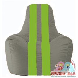 Живое кресло-мешок Спортинг серый - салатовый С1.1-343