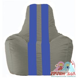 Живое кресло-мешок Спортинг серый - синий С1.1-345
