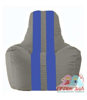 Живое кресло-мешок Спортинг серый - синий С1.1-345