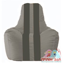 Живое кресло-мешок Спортинг серый - тёмно-серый С1.1-351