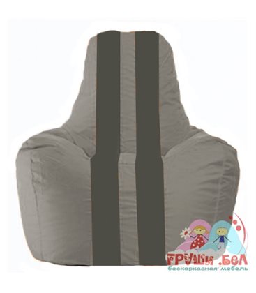 Живое кресло-мешок Спортинг серый - тёмно-серый С1.1-351