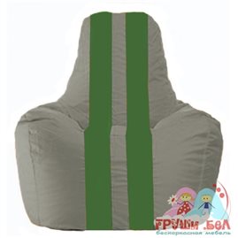 Живое кресло-мешок Спортинг серый - зелёный С1.1-339