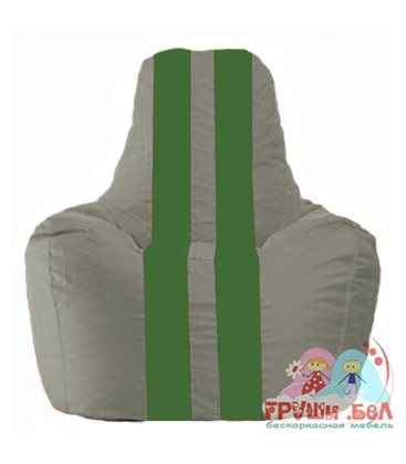 Живое кресло-мешок Спортинг серый - зелёный С1.1-339