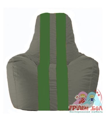 Живое кресло-мешок Спортинг тёмно-серый - зелёный С1.1-361