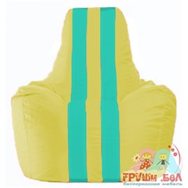 Живое кресло-мешок Спортинг жёлтый - бирюзовый С1.1-264