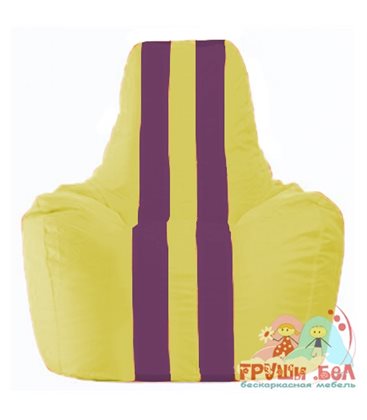 Живое кресло-мешок Спортинг жёлтый - бордовый С1.1-265