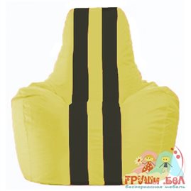 Живое кресло-мешок Спортинг жёлтый - чёрный С1.1-245