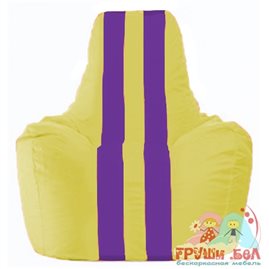 Живое кресло-мешок Спортинг жёлтый - фиолетовый С1.1-247