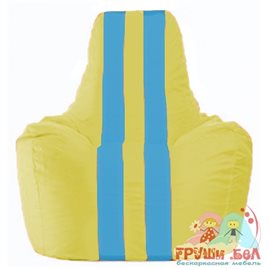 Живое кресло-мешок Спортинг жёлтый - голубой С1.1-263