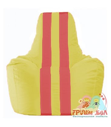 Живое кресло-мешок Спортинг жёлтый - красный С1.1-260