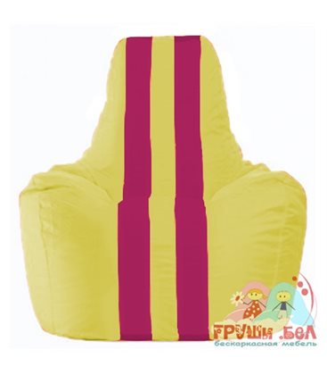 Живое кресло-мешок Спортинг жёлтый - лиловый С1.1-246