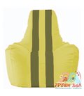 Живое кресло-мешок Спортинг жёлтый - оливковый С1.1-259