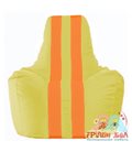 Живое кресло-мешок Спортинг жёлтый - оранжевый С1.1-258