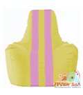 Живое кресло-мешок Спортинг жёлтый - розовый С1.1-257
