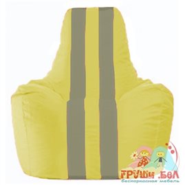 Живое кресло-мешок Спортинг жёлтый - серый С1.1-465