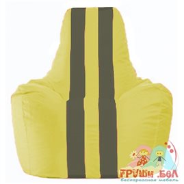 Живое кресло-мешок Спортинг жёлтый - тёмно-серый С1.1-249