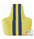 Живое кресло-мешок Спортинг жёлтый - тёмно-синий С1.1-451