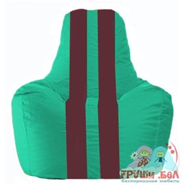 Живое кресло-мешок Спортинг бирюзовый - бордовый С1.1-314