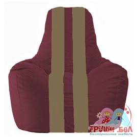 Живое кресло-мешок Спортинг бордовый - бежевый С1.1-301