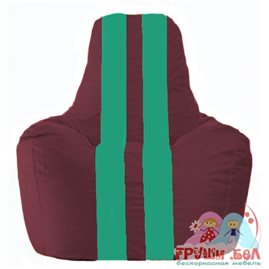 Живое кресло-мешок Спортинг бордовый - бирюзовый С1.1-311