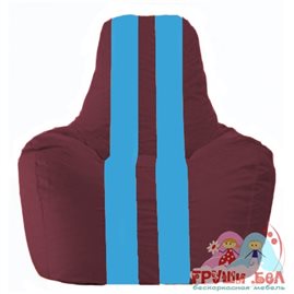 Живое кресло-мешок Спортинг бордовый - голубой С1.1-310