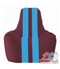 Живое кресло-мешок Спортинг бордовый - голубой С1.1-310