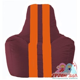 Живое кресло-мешок Спортинг бордовый - оранжевый С1.1-307