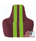 Живое кресло-мешок Спортинг бордовый - салатовый С1.1-305