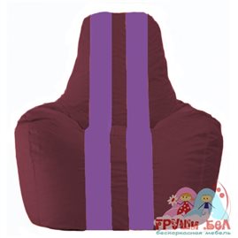 Живое кресло-мешок Спортинг бордовый - сиреневый С1.1-302