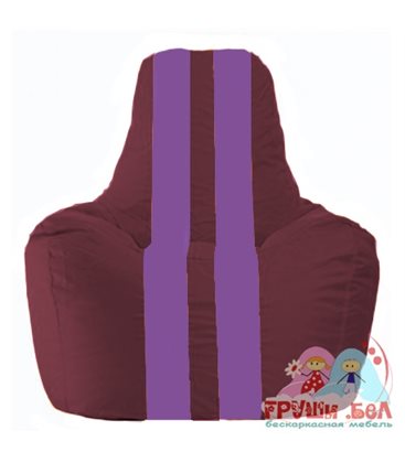 Живое кресло-мешок Спортинг бордовый - сиреневый С1.1-302