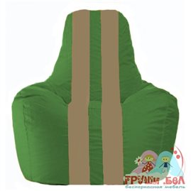 Живое кресло-мешок Спортинг зелёный - бежевый С1.1-327