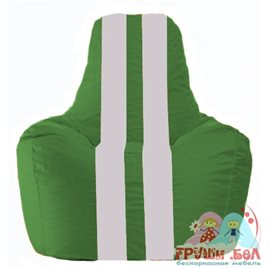 Живое кресло-мешок Спортинг зелёный - белый С1.1-244