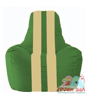 Живое кресло-мешок Спортинг зелёный - светло-бежевый С1.1-240