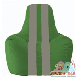 Живое кресло-мешок Спортинг зелёный - серый С1.1-239