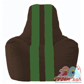 Живое кресло-мешок Спортинг коричневый - зелёный С1.1-321