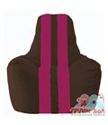 Живое кресло-мешок Спортинг коричневый - лиловый С1.1-331