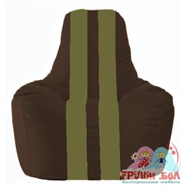 Живое кресло-мешок Спортинг коричневый - оливковый С1.1-323