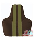 Живое кресло-мешок Спортинг коричневый - оливковый С1.1-323