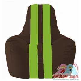 Живое кресло-мешок Спортинг коричневый - салатовый С1.1-325