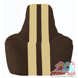 Живое кресло-мешок Спортинг коричневый - светло-бежевый С1.1-326